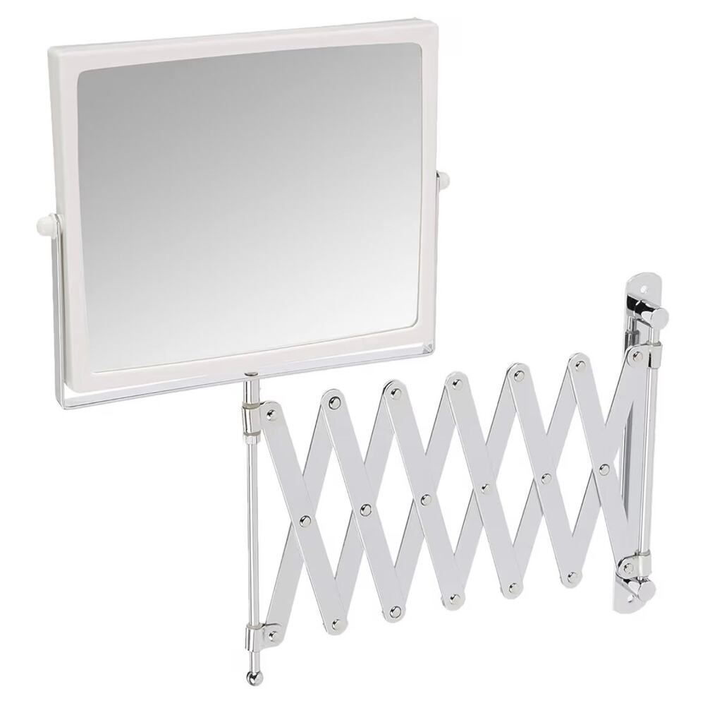 Jerdon 5X-1X Extension Mirror Wallmount J2020C Chrome & White New